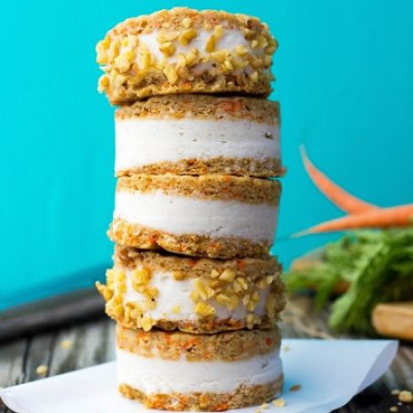 carrot cake ice cream sandwiches {vegan & gluten free}